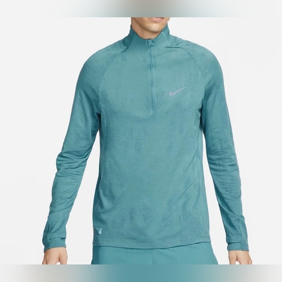 Nike Therma-FIT Run Division Mens Teal Quarter Zip Running Size LARGE DV9287-379 - Picture 3 of 5